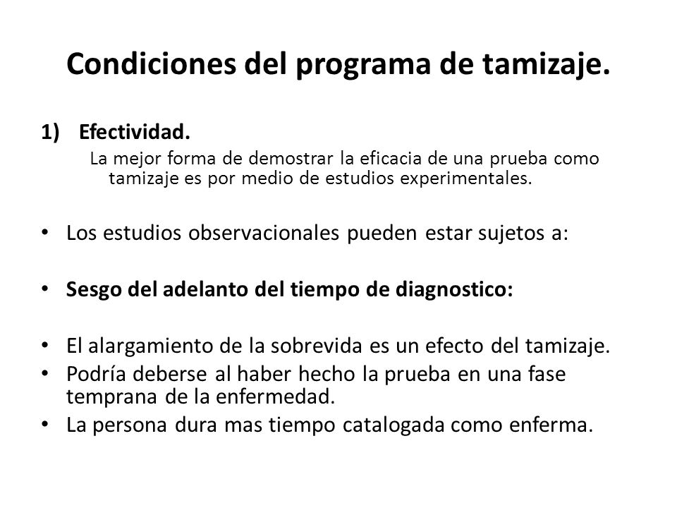 para que es la prueba del tamizaje